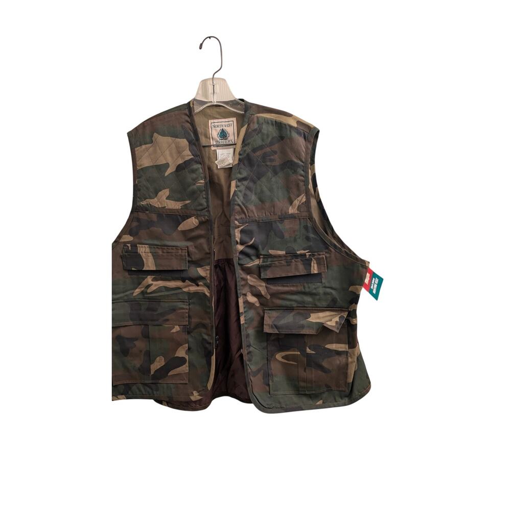 Vintage Northwest Territory Men's Deluxe Hunting Vest Camo Gorpcore Size XL NWT